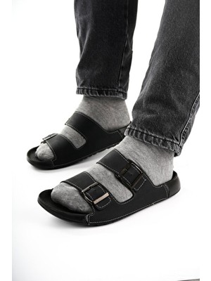 Babetty Erkek Günlük Ortopedik Çift Tokalı Terlik Deniz Plaj Havuz Hastane Iş Terliği Anatomik