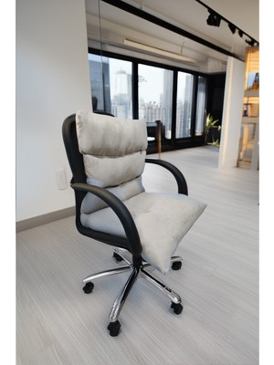 Bej Renk Ortopedik Ofis ve Misafir Koltuğu Minderi Sırt Desteği