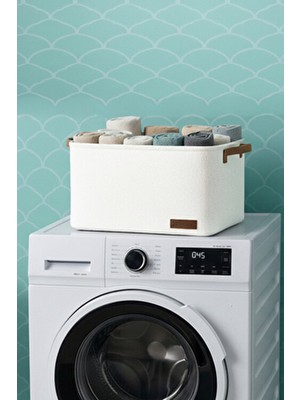 PH Prendi Home Büyük Boy Dolap Içi Çamaşır Çocuk Odası Oyuncak Düzenleyici Katlanır Saklama Sepeti 37X27X25