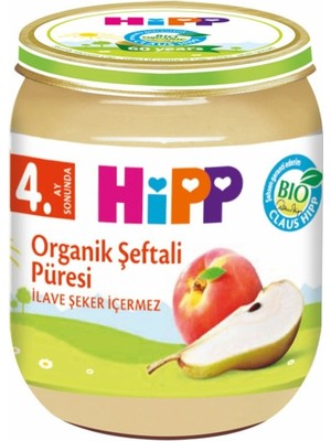 P Organik Armut Şeftali Püresi 125 gr