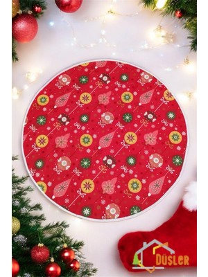 Empressco Renkli Yılbaşı Fiyonk Ayak Halısı, Yıkanabilir, Eğlenceli Tasarım