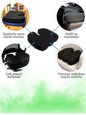 Ortopedik Sandalye Minder, Kuyruk Sokumu Destekli Rahat Oturma Konforu