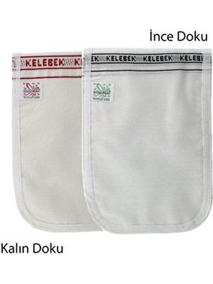 Kelebek Kese Beyaz Banyo Hamam Kesesi 2 Li Kalın ve Ince