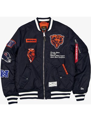 Alpha Industries x New Era Chicago Bears Ma-1 Bomber Erkek Lacivert Mont.-