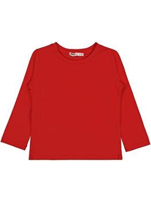 Civil Girls Civil 3-4 Yaş Kırmızı Basic Sweatshirt Kadın Uzun Kollu Pamuklu Rahat Fit