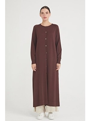 Nuss Merserize Triko Hırka NS-22K-512H Kahve