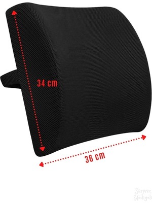 Ortopedik Sırt ve Bel Destekli Rahat Yastık, Konforlu Sandalye ve Koltuk Minderi