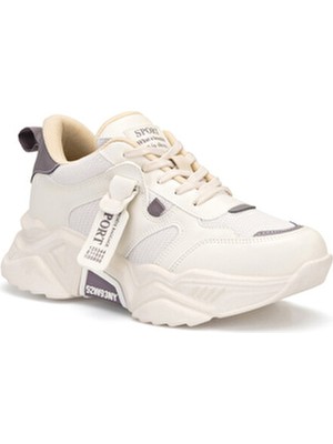 Dark Seer DS.PMD239K2051 Bej Mor Kadın Sneaker Günlük Spor Ayakkabı