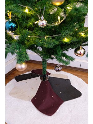 Dekomod Yılbaşı Çam Ağacı Altı Ayak Örtüsü Yıkanabilir Kumaş Cırtlı 70*70 cm