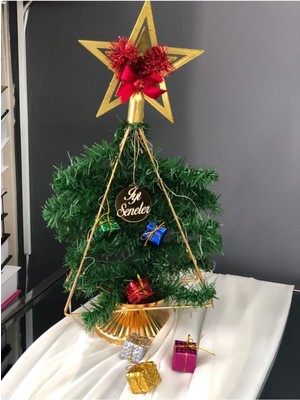 Empressco Yeşil Yıldız Tepeli Masaya Şık Dekor, Çok Renkli ve Modern Tasarım