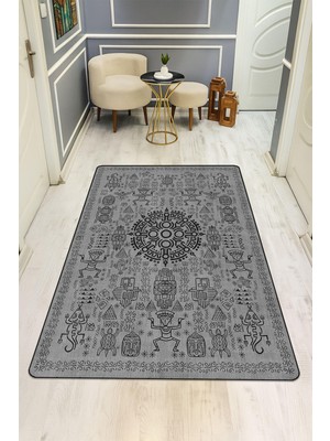 Dolce Mariee Modern Desenli Dijital Baskı Kaymaz Taban Halı H1092
