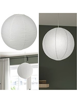 IKEA Gullsudare El Yapımı Beyaz 45 cm Sarkıt Lamba Abajur Başlığı Başlık