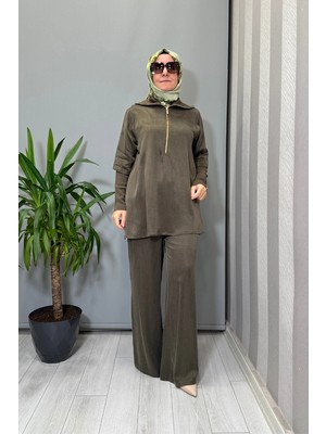 Miss Dalida Cupro Tunik Haki T26K-6020