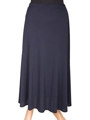  hesna kadın rana çapraz model lacivert krep etek