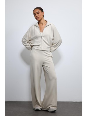 Antioch Taş Geniş Paça Çizgili Eşofman Takım