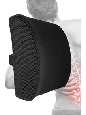 Ortopedik Visco Bel Destek Yastığı, Ofis ve Araç Için Rahat Sırt Minderi