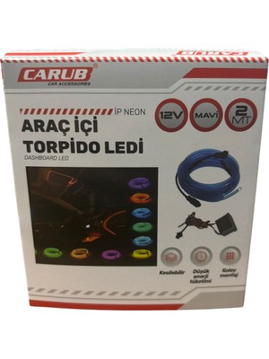 İzipec Araç Içi Torpido Ledi 12V Ip Neon Mavi 2 Metre Fiyatıdır Br 432 75 57