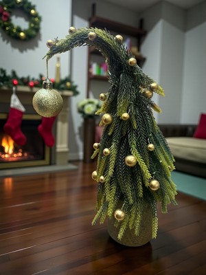 Empressco Yeşil 35CM Minyatür Yılbaşı Ağacı Masa Süsü, Şık ve Sevimli Dekorasyon Parçası