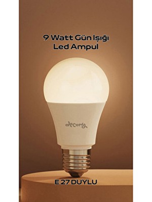 Decory 9Watt E27 Duylu Led Ampül (Gün Işığı)