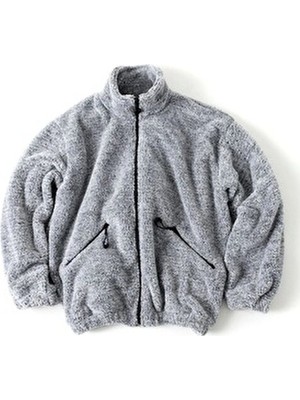 No Plan Erkek Oversize Peluş Sweat Uzun Kol Fermuarlı Yaka Kış Sezonu İçin Şık Tasarım