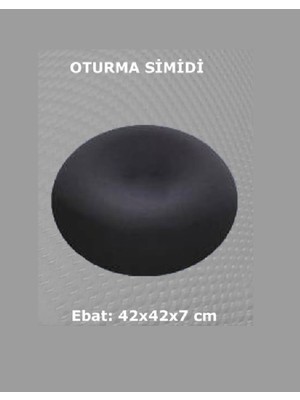Konforlu Visco Ortopedik Oturma Simidi 44X42/8 cm Siyah