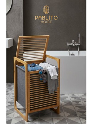 Pablito Home Bamu Çamaşır Sepeti