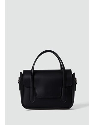 Shule Bags Dimple Retro El ve Çapraz Çanta Siyah
