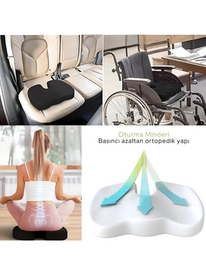 Konforlu Ortopedik Visko Elastik Oturma Minderi, Rahat ve Destekleyici Yastık