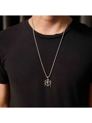 Umut Silver Çift Başlı Selçuklu Kartalı Motifli 925 Ayar Gümüş Kolye Ucu