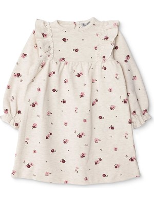 Hellobaby Kız Bebek Elbise Jakar Örme Bisiklet Yaka Uzun Kol