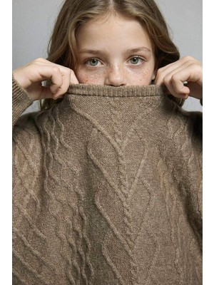 DeFacto Bisiklet Yaka Triko Kazak Kız Çocuk G5433A825WN