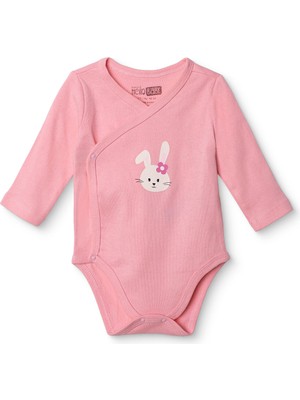 Hellobaby Hellobaby Kız Bebek Zıbın Body Bisiklet Yaka Uzun Kol