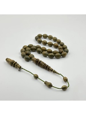 Yusuf Cevher Mükemmel Usta Işçilikli Özel Kalem Işçilikli Beyzi Kesim Pelesenk Ağacı Tespih