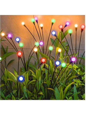 CetKing Enerjili Bahçe Işıkları - 4 Paket 10 LED Renk Değiştiren Güneş Ateş Böceği Sallanan Işıklar Dış Mekan Su Geçirmez Dekoratif Işıklar, Yard Veranda Yürüyüş Yolu Bahçe Yolu Dekorasyonu Için Güneş E