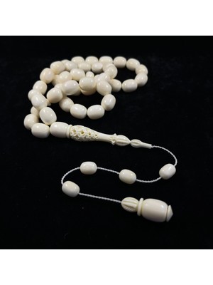 Fatih Bazılı Usta Işçilikli Özel Çalışma Fildişi 45 Habbe Tespih