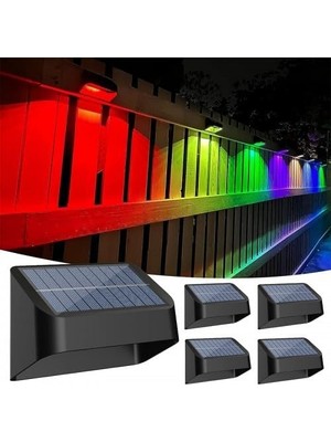 CetKing Güneş Enerjili 8 Renk Geçişli Duvar Aydınlatma (4 Adet) / GT-SL16