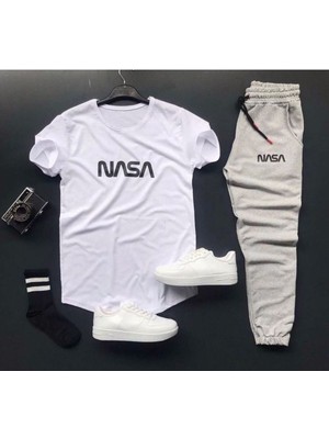Nasa Basklı T-Shirt Eşofman Altı Kombin