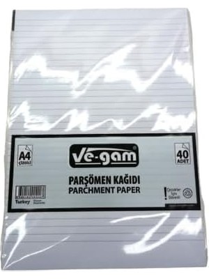 CetKing 40 Parça Çizgili Parşömen Kağıdı (5122)