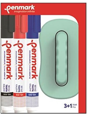 Penmark Tahta Kalem Seti 3 Renk Tahta Kalemi ve Tahta Silgisi