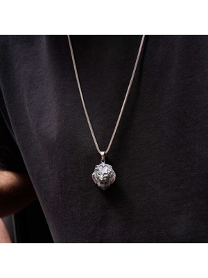 Umut Silver Aslan Başlı Figürlü 925 Ayar Gümüş Kolye Ucu