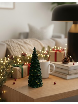 Empressco Yeşil El Boyaması Yılbaşı Çam Ağacı Biblosu, Şık ve Doğal Dekorasyon.