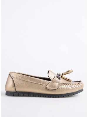 F By Fabrika Bronz Kadın Loafer Emaı