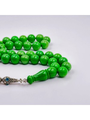 Bülbül Atölye El Işi Kuru Torna Eski Yeşil Hareli Katalin Tespih