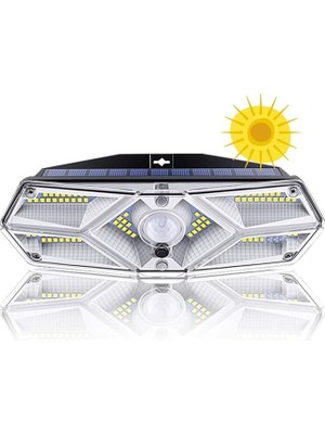 CetKing Güneş Enerjili Hareket Sensörlü, 6 Taraflı 104 LED AYDINLATMA/GT-SL13