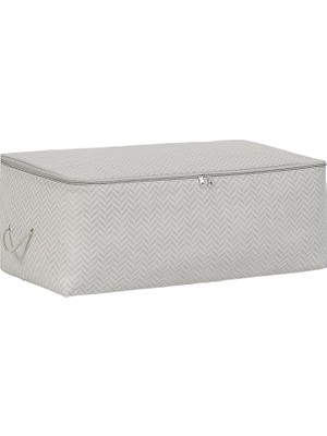 CetKing Home Textile Orta Boy Gri Balıksırtı Hurç 52 x 28 x 21 cm