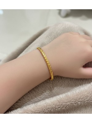 Kuyumcu Nurettin 9 gr (Gram) Çocuk Bilezik Adana Üçlü Burma Bilezik 22 Ayar Altın Yatırımlık Işçilikisiz