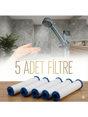Filtreli Duş Başlığı Uyumlu Yedek Filtresi Kireç Kir Pas Önleyici 5 Adet