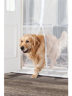 CetKing Safestore Pratik Manyetik Mıknatıslı Beyaz Kapı Pencere Sinekliği Tülü 105 x 210 cm