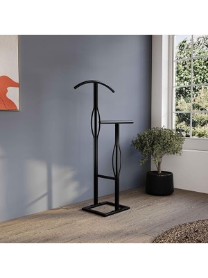 CetKing Dilsiz Uşak Çift Tepeli Metal Elbise Askılık Siyah Ergonomik Kullanım Amacıyla Tasarlandı
