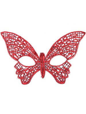 Kırmızı Dantel Masquerade Maskesi 7 No